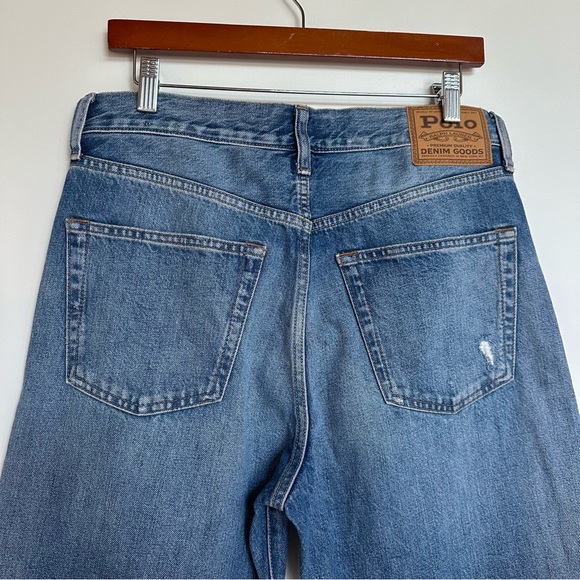 Polo by Ralph Lauren High Rise Relaxed Straight Jeans in Lebec Wash Size 27 - Picture 5 of 14